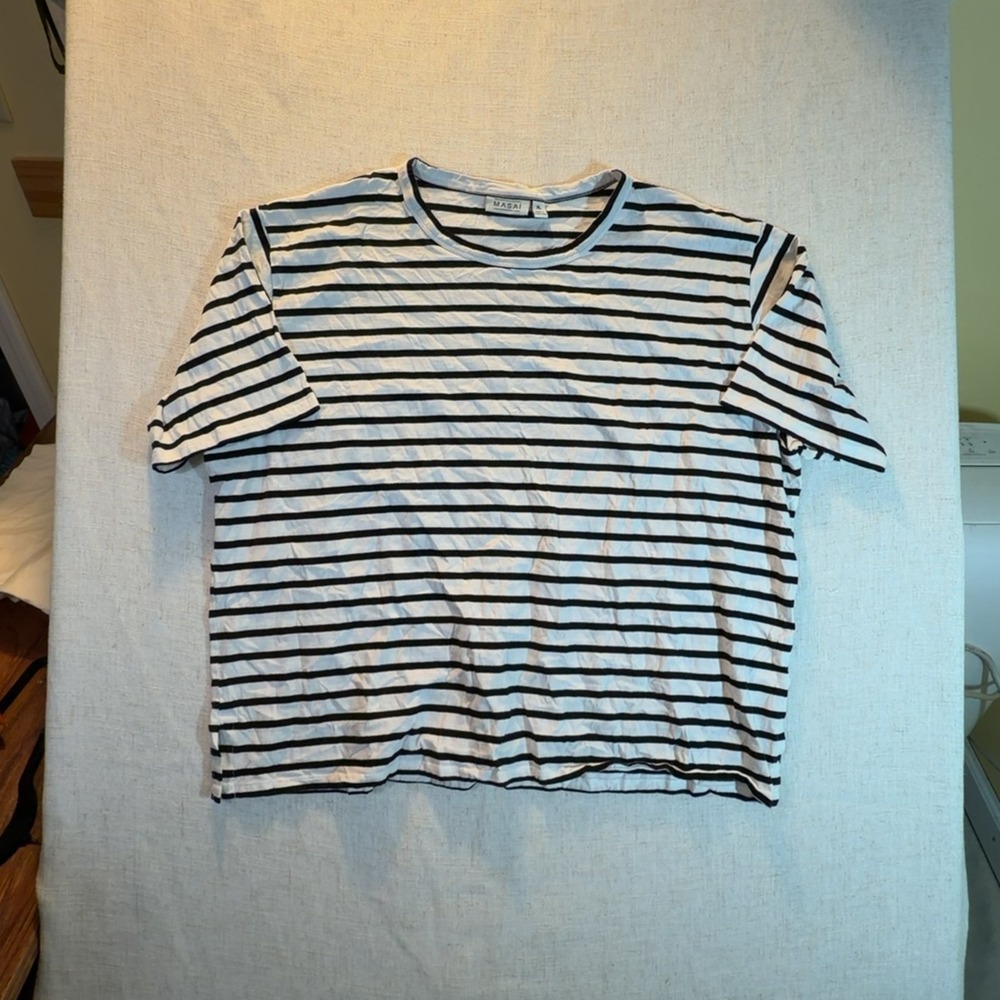Masai Copenhagen Striped T-Shirt Crewneck Women's Size XL